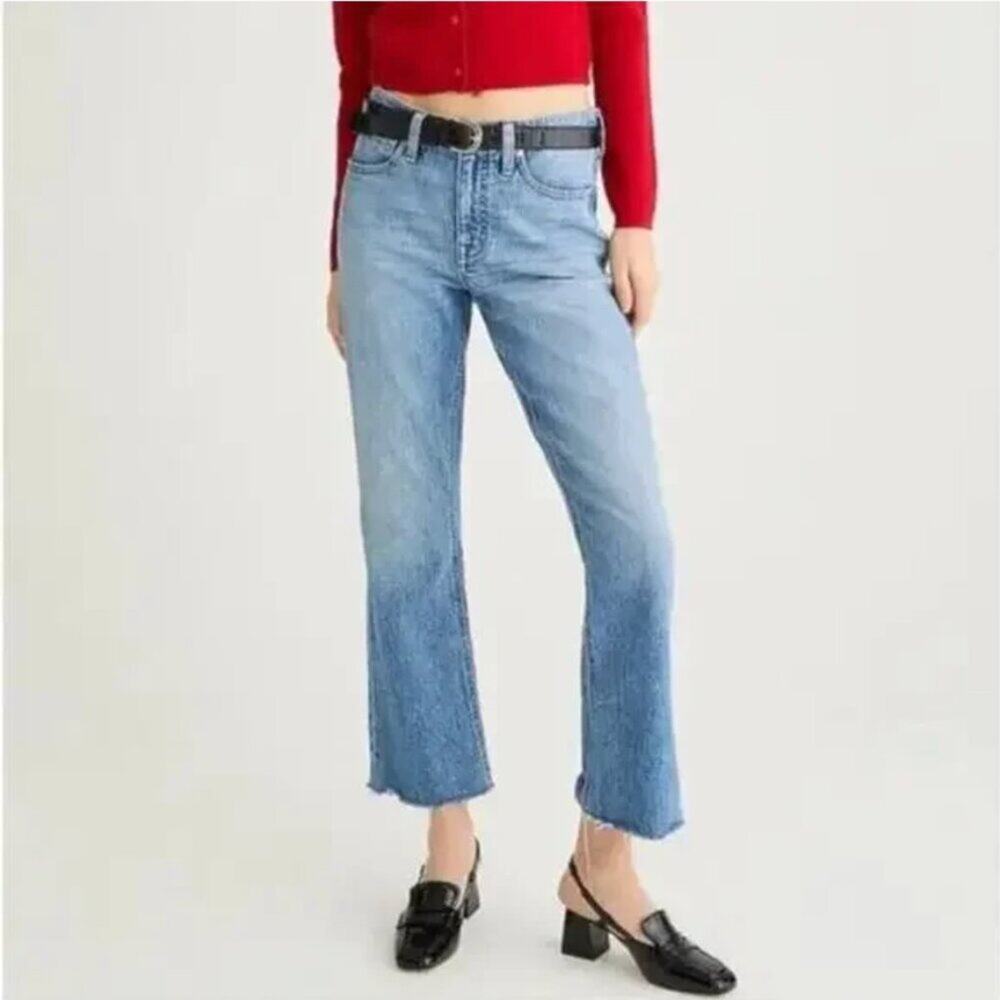 J. Crew Demi Boot Crop Light Wash Size 26